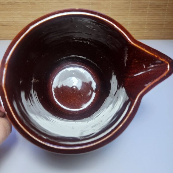 Monmouth Pottery Pitcher Jug Vintage 1940s Brown Stoneware Milk, Juice, Water - Picture 8 of 9